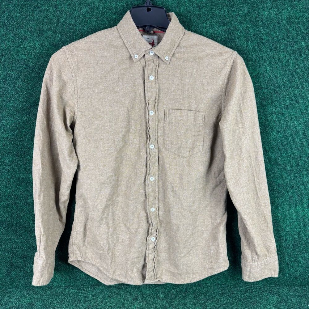 Relwen Flyweight Flannel Shirt Yarn-dyed Dark Honey Twill Men’s Size Medium